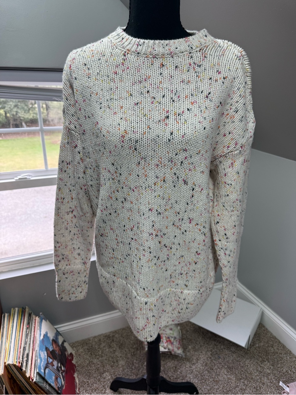 J Jill Speckled Crewneck Sweater - Ivory